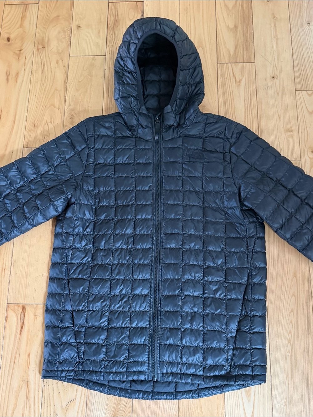 The North Face XLBoys Quilted Hooded Puffer Jacket - Black